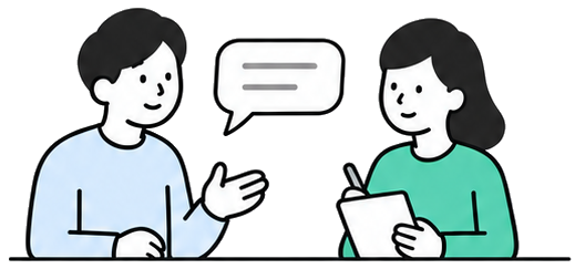 話を伺いながら相談内容を一緒に整理する
